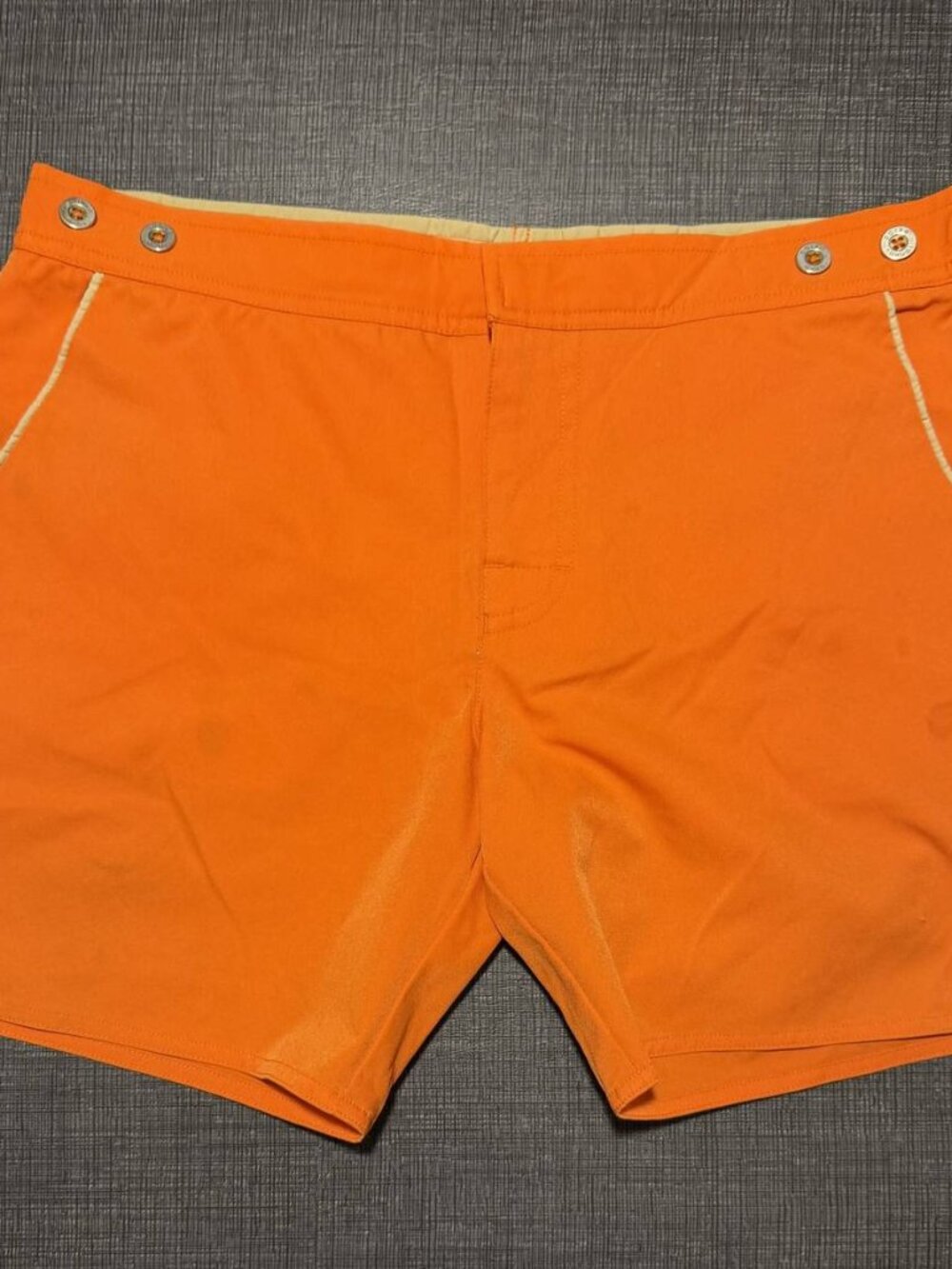 Parke & Ronen Tangerine Orange Swim Shorts Sz 30" 4"In